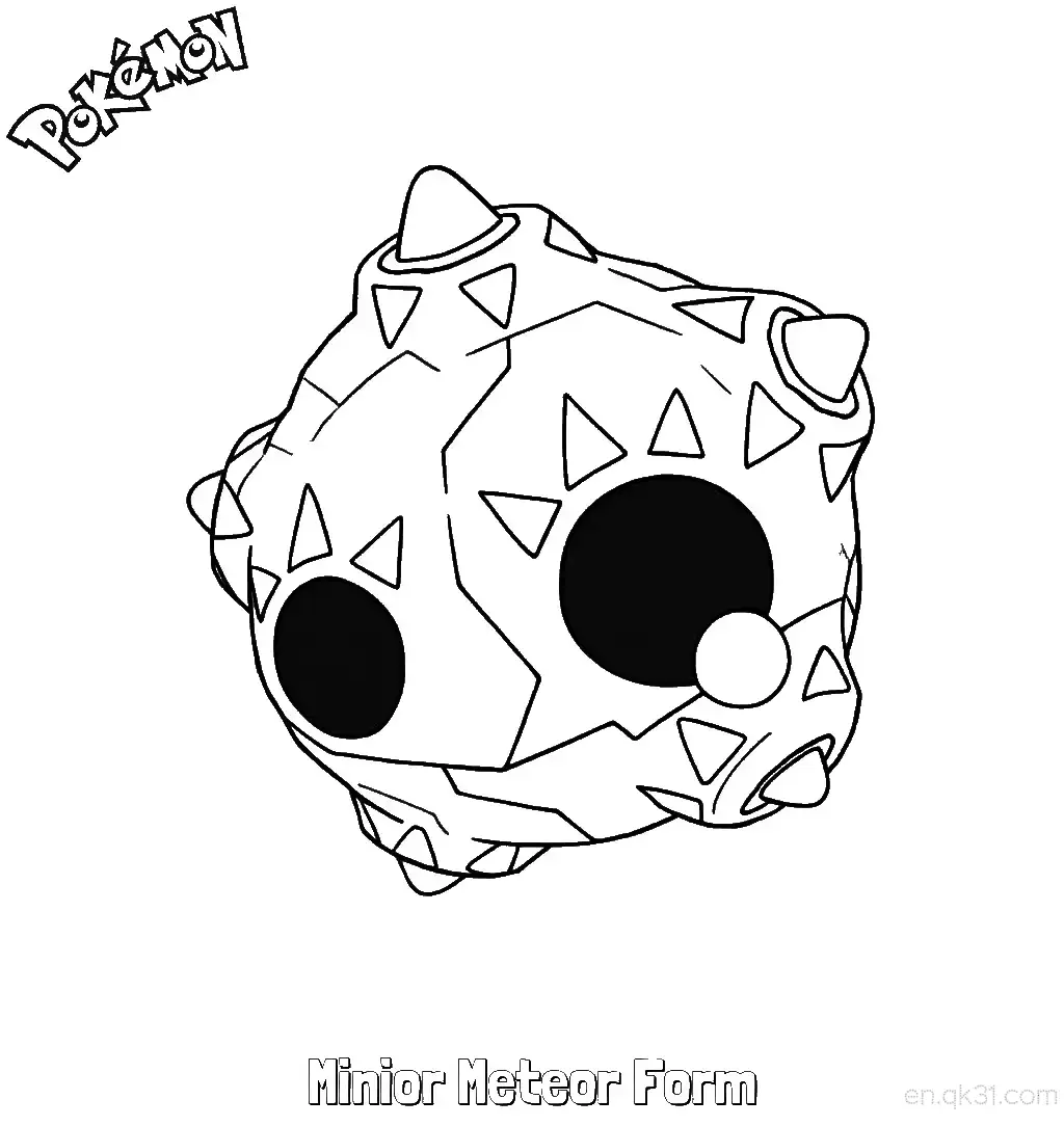 Minior Meteor Form Coloring Page - Free Printable Pokemon Coloring Sheets – Free Printable Coloring Page for Kids and Adults